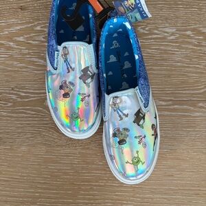 Ground Up Disney Pixar Toy Story Slip On Shoes Kids Size 8 Holographic